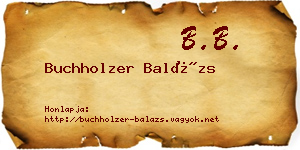 Buchholzer Balázs névjegykártya
